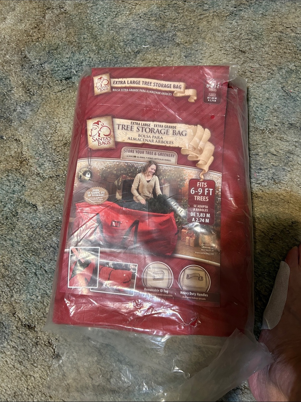 Tree Storage Bag - Red Heavy-Duty Organizer